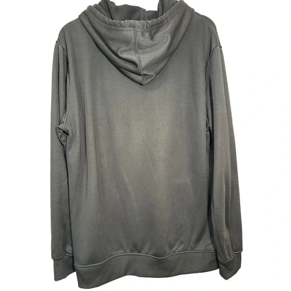 NBA Chicago Bulls Black Pullover Hoodie Men's Size Large Silver Marble Logo EUC - Picture 3 of 10